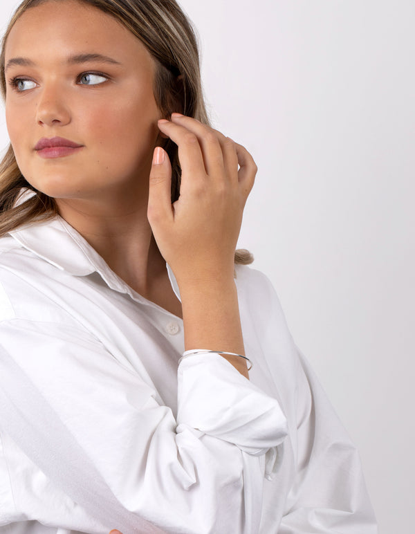 Sterling Silver Round Bangle