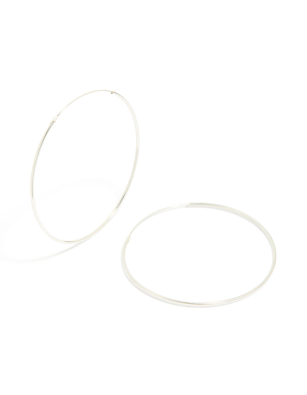 Sterling Silver 50Mm Hoop