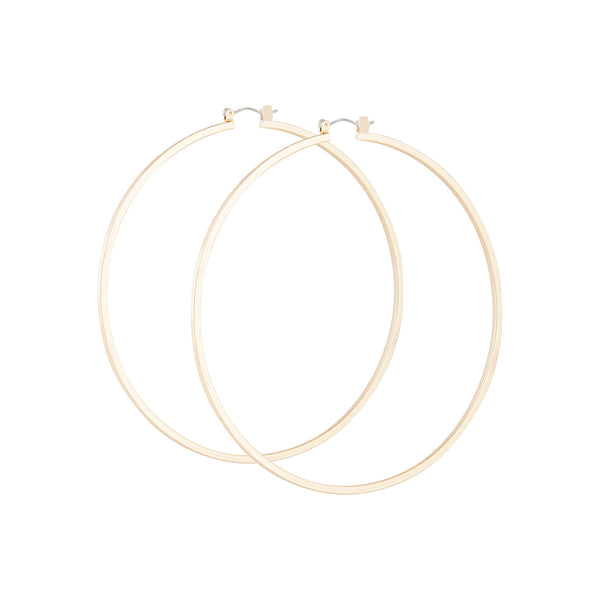 Polished Gold Large Hoop Earrings