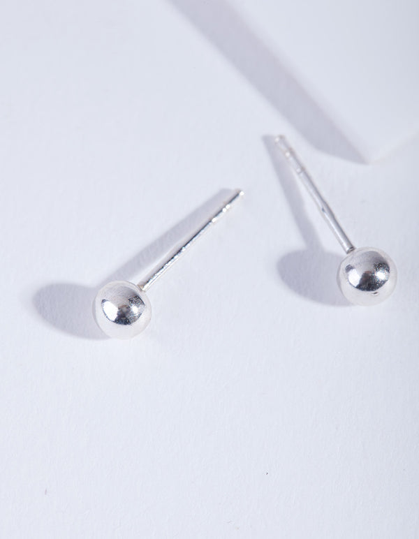 Sterling Silver Mini Ball Stud Earrings