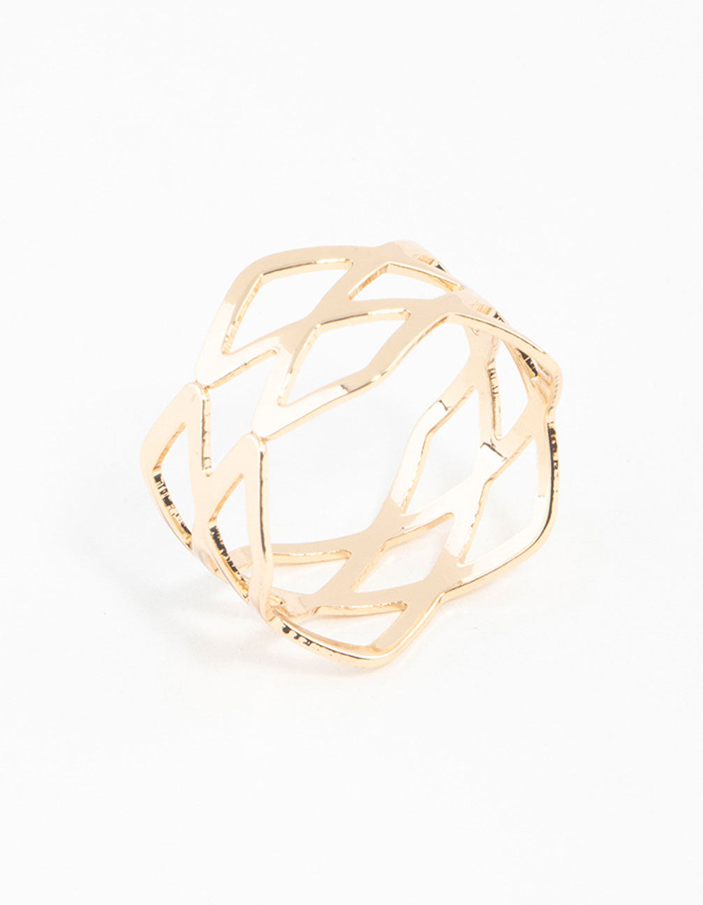Gold Multi Cross Over Ring