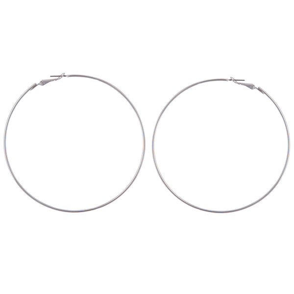 Silver Super Hoop Earrings