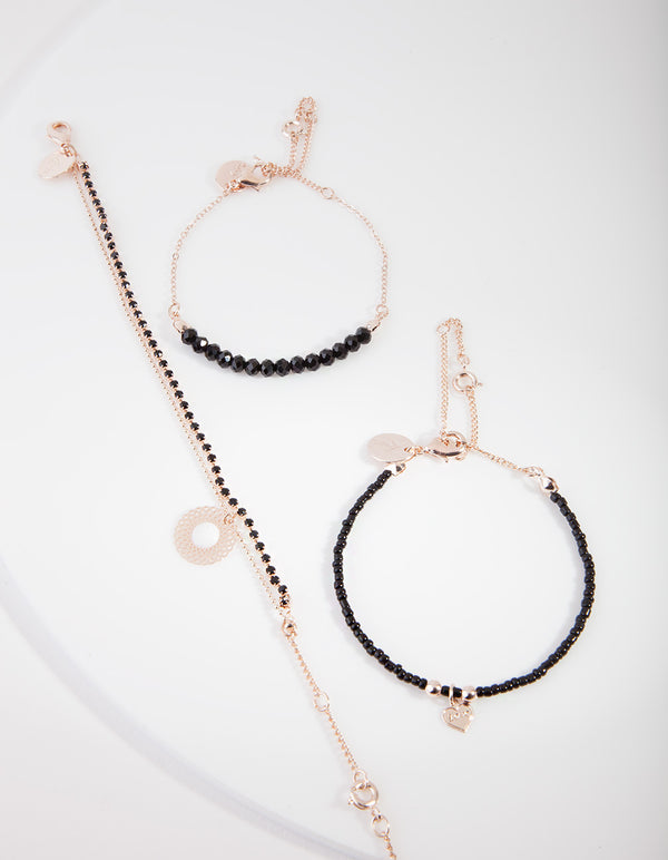 Rose Gold Love Bird Bracelet Pack