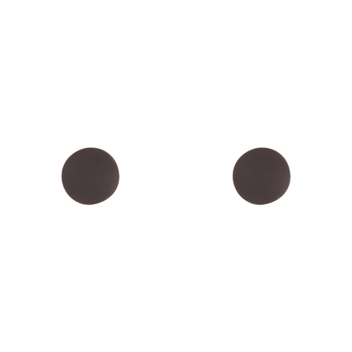 Black Irregular Shape Disc Stud Earrings