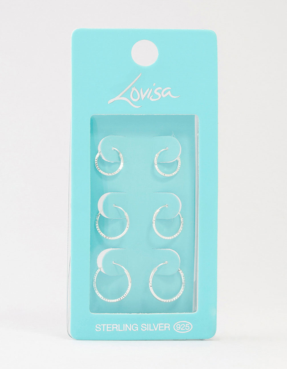 Sterling Silver Graduated Mini Hoop Pack