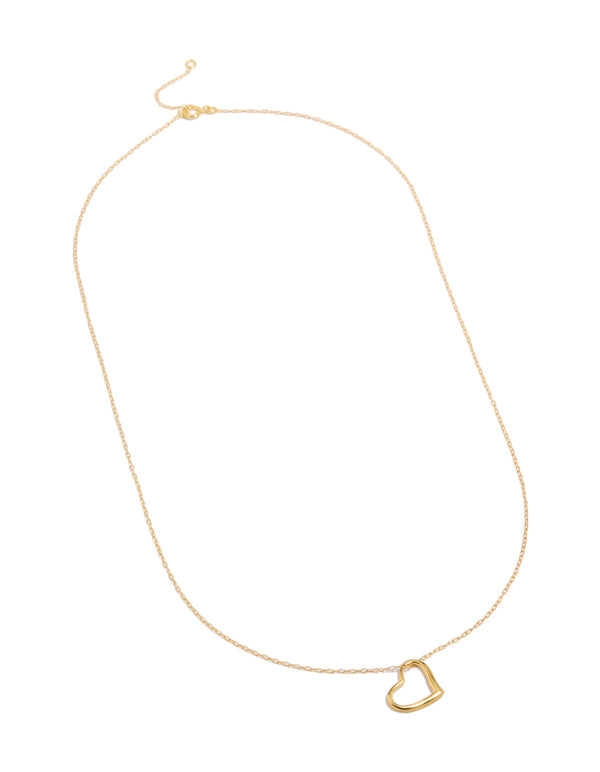 Gold Plated Sterling Silver Heart Necklace