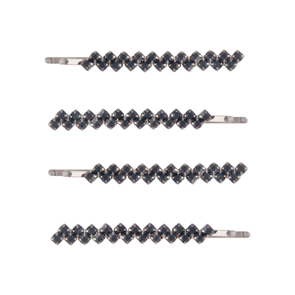 Deep Blue Diamante Zigzag Pins 4-Pack