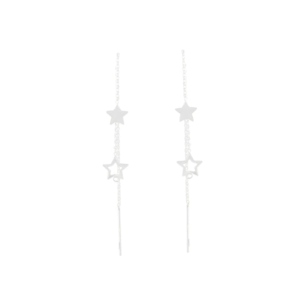 Sterling Silver Star Thread Earrings