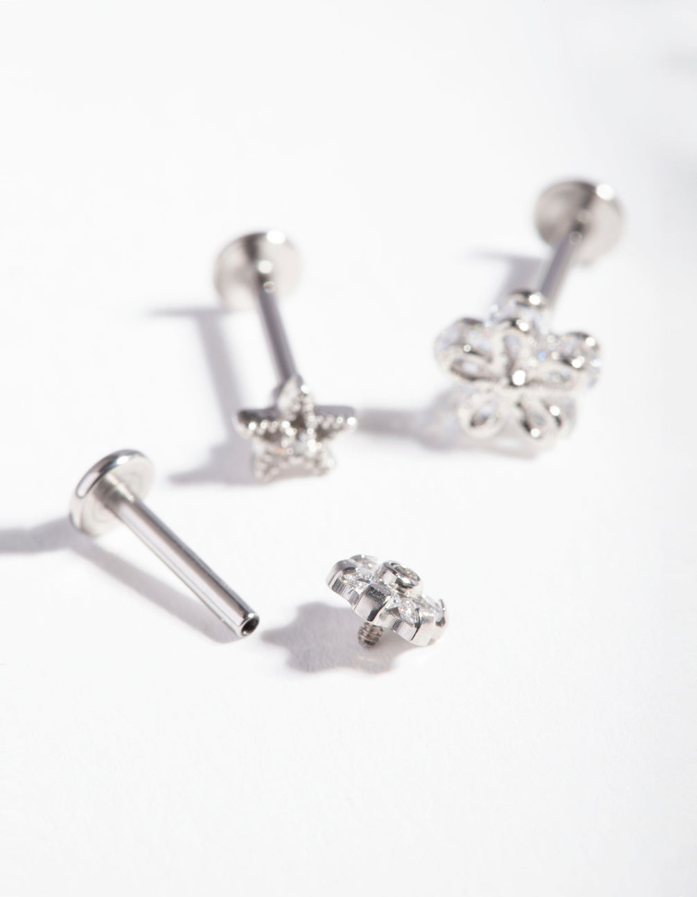 Surgical Steel Cubic Zirconia Cartilage Earring Pack