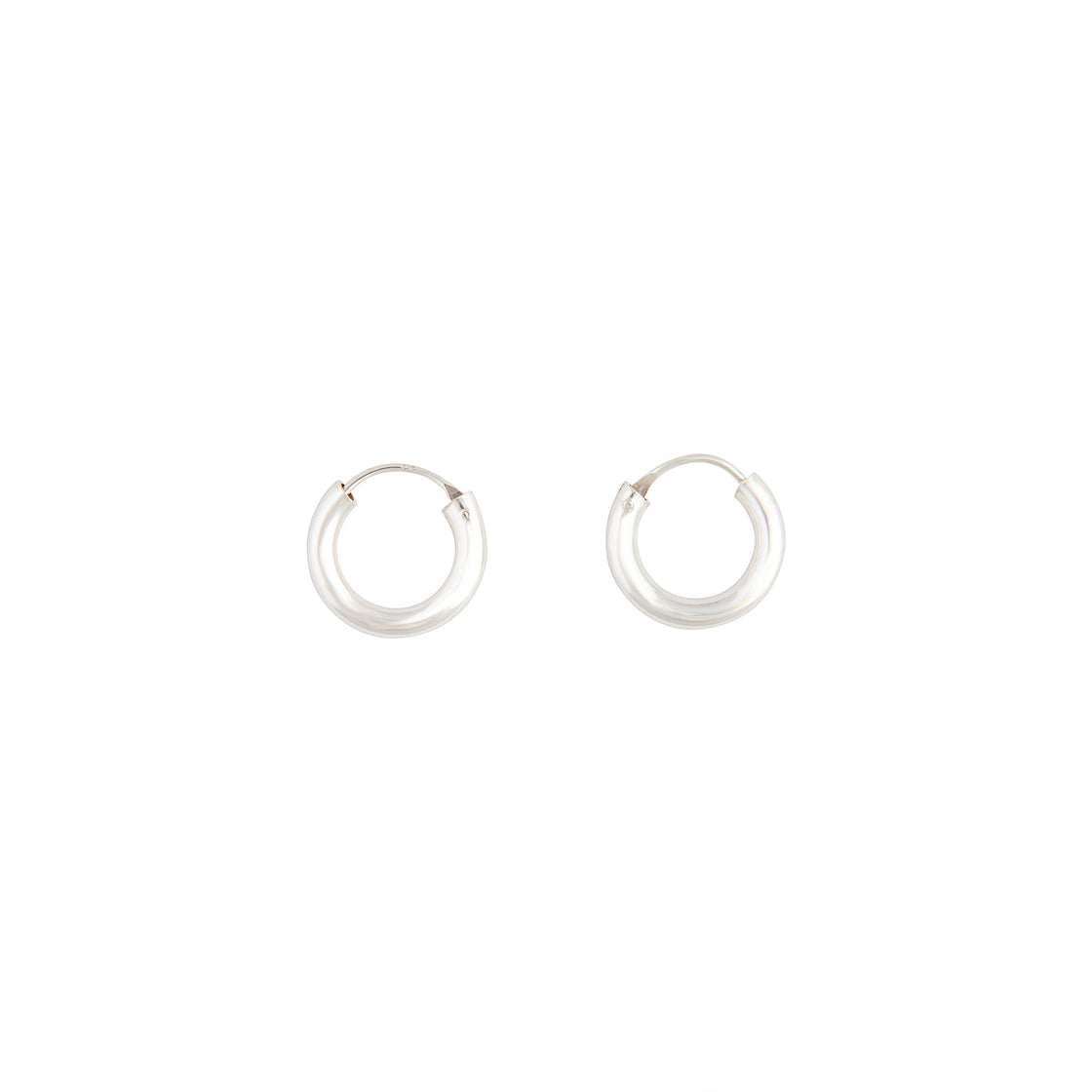 Sterling Silver Chunky Huggie Earrings