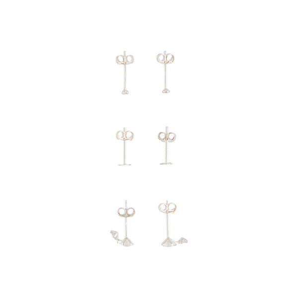 Sterling Silver Celestial Stud Earring Pack