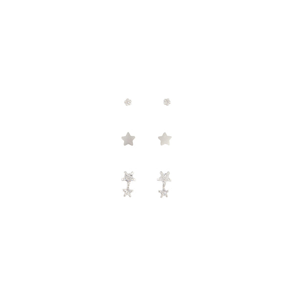 Sterling Silver Celestial Stud Earring Pack