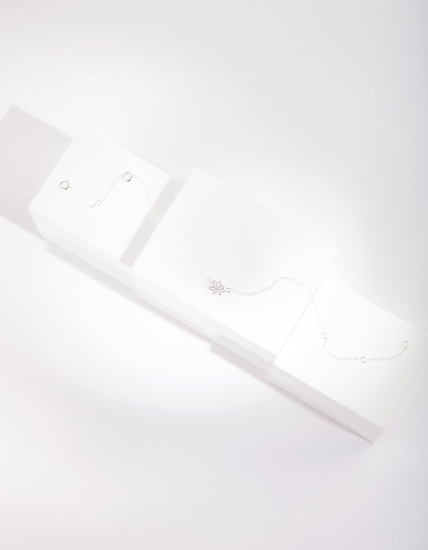Sterling Silver Lotus Flower Bracelet