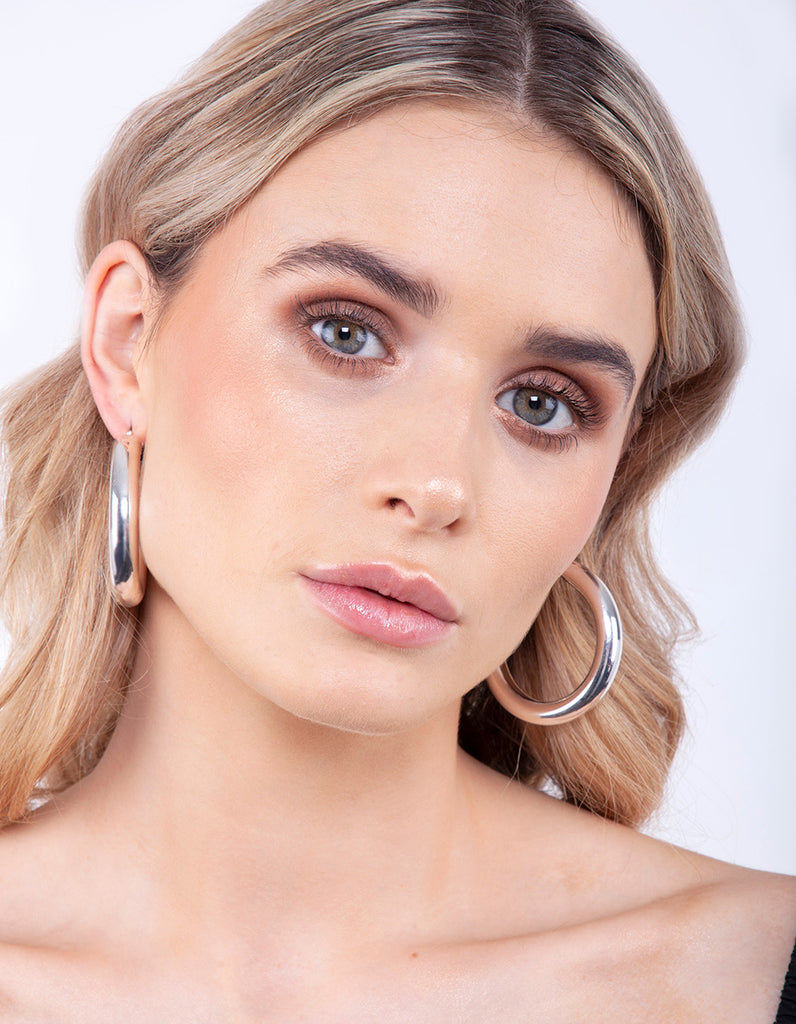 Polished Silver Chunky Hoop Earrings - Lovisa