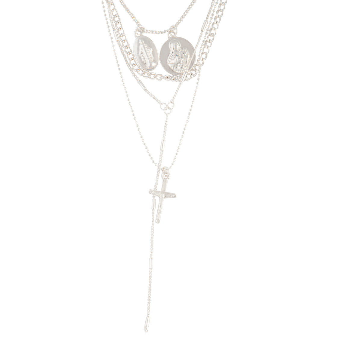 SVES SS Y-NECK LAYERED NK@