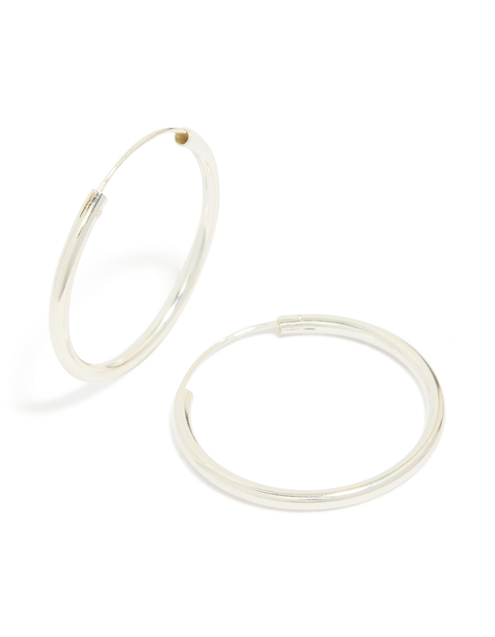 Sterling Silver Thick Hoop Earrings 30MM