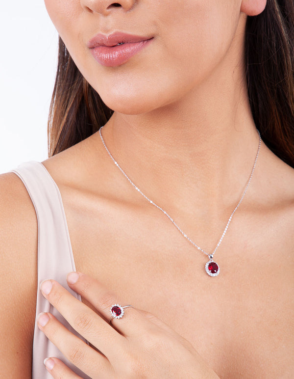 CG ST RH RUBY OVL HALO NL