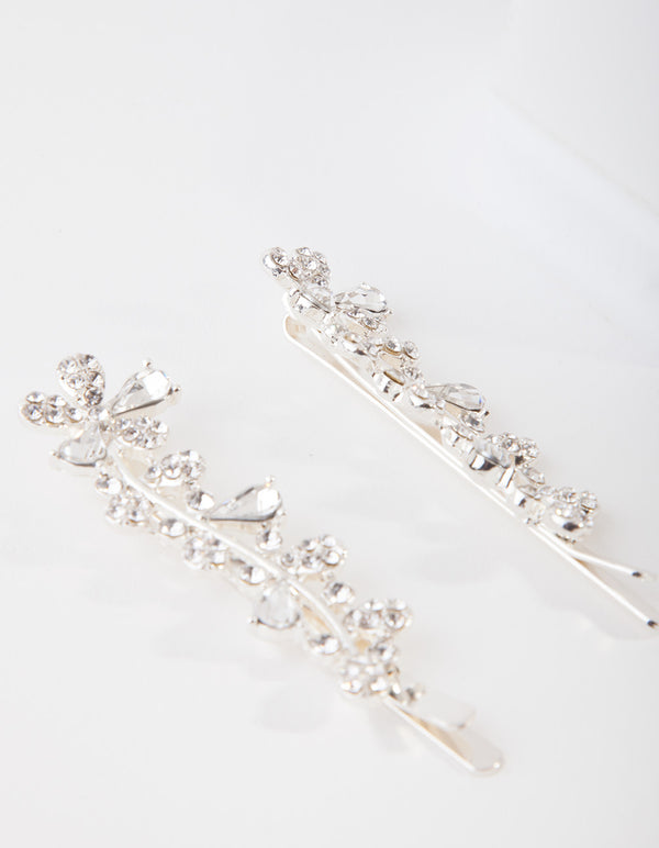 Silver Floral Laurel Clip Pack