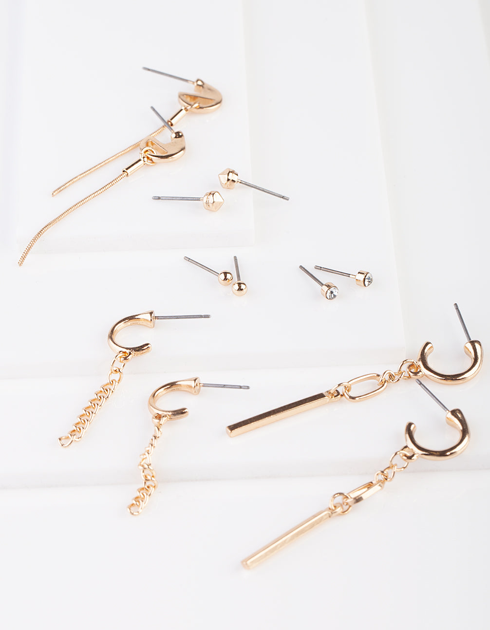 Gold Stud Earring 6-Pack