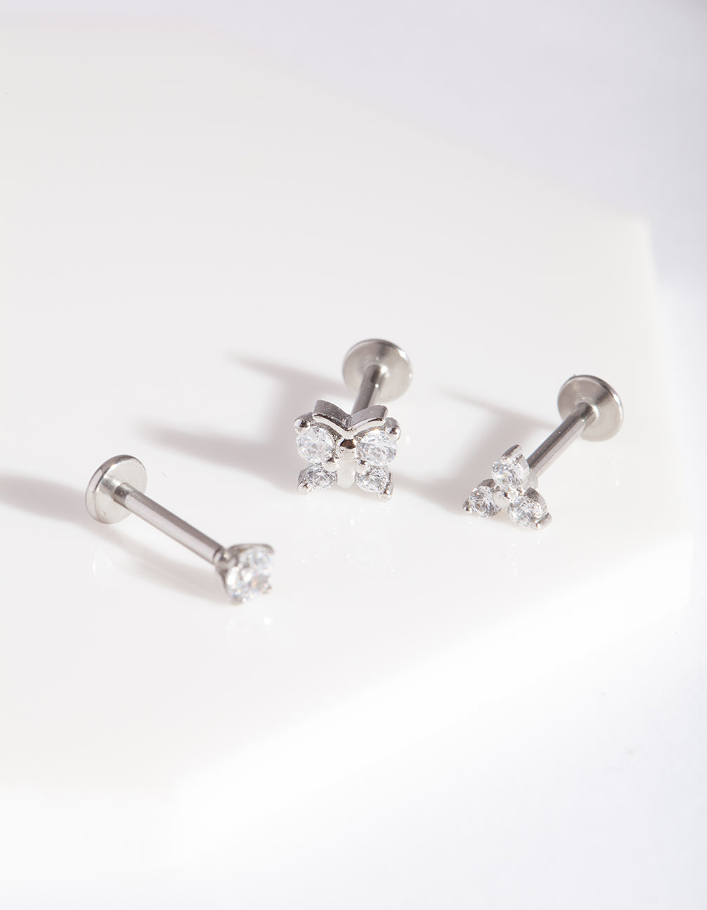 Surgical Steel Butterfly Flat Back Earring Pack