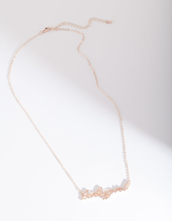 Rose Gold Baby Girl Necklace