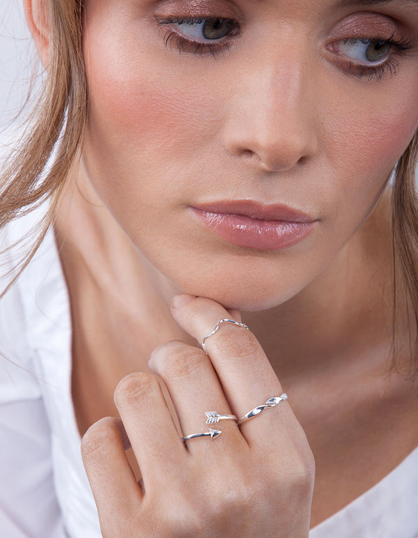 Sterling Silver Swiggle Band Ring