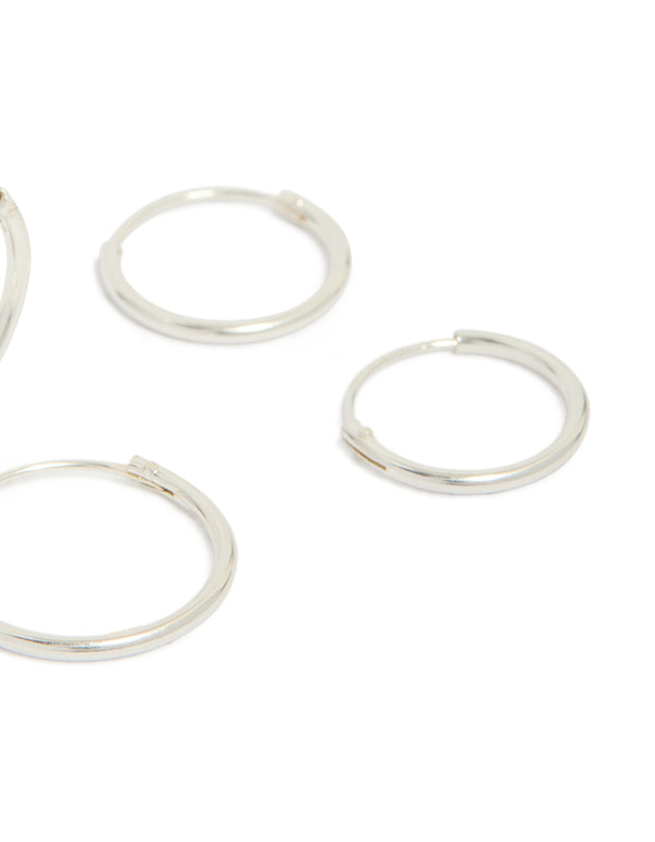 Sterling Silver Classic Hoop Pack