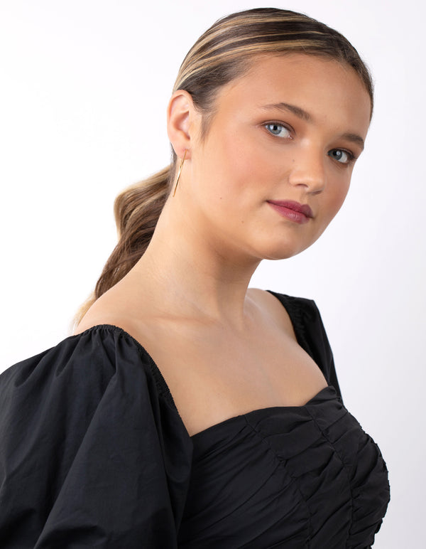 Gold Plated Sterling Silver 40mm Hoop Earrings