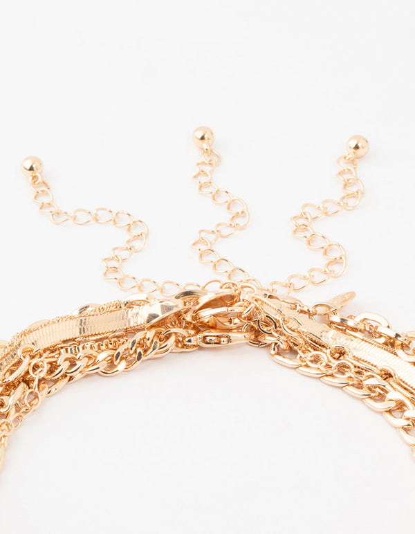 Gold Layered Pendant Necklace