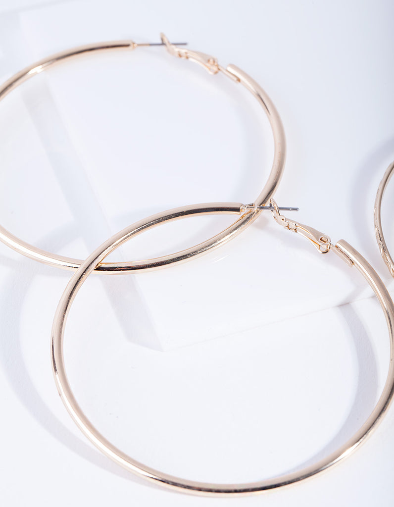 Gold cm Hoop Earring Pack Lovisa - Main Image
