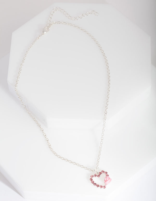 VAL1 SS PINK DIA HRT FLWR NL