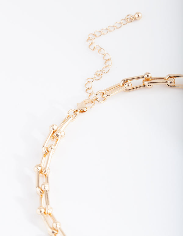 Gold Chain Link Necklace