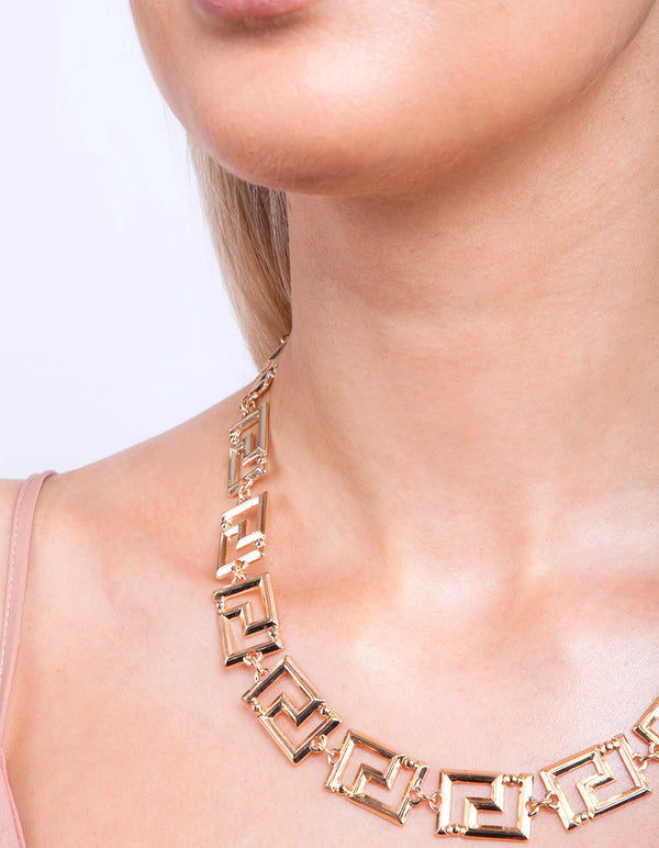 Gold Maze Chain Necklace