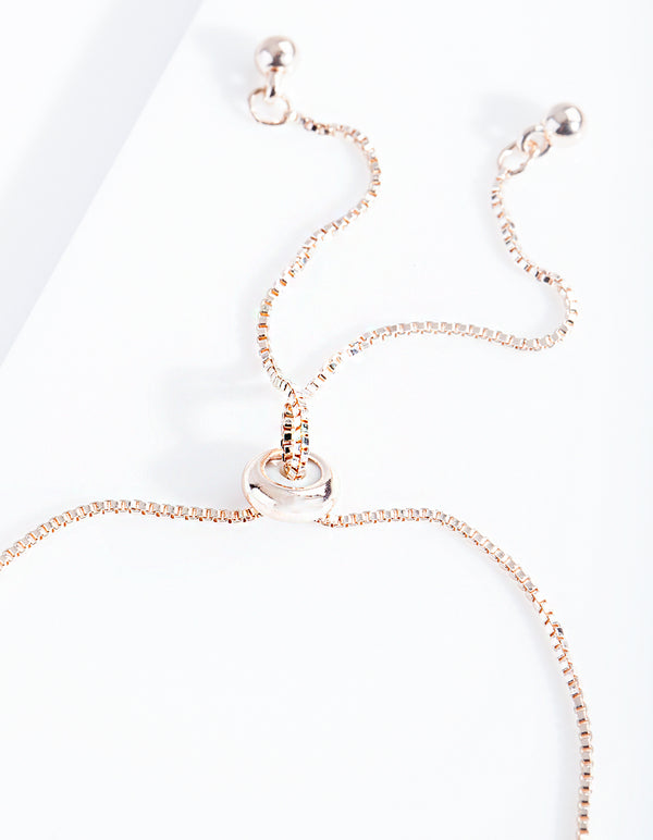 Rose Gold Infinity Diamante Bracelet
