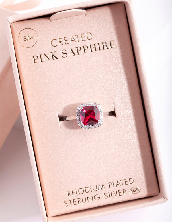 CG ST RH RUBY SQR HALO RG