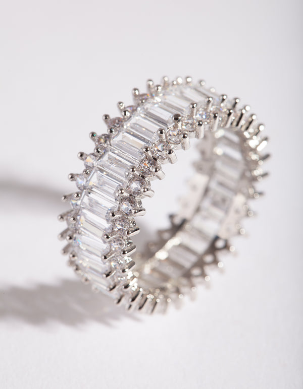 Cubic Zirconia Baguette Ring