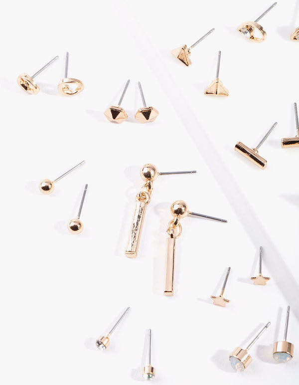 Gold Stick Drop Earring 12-Pack
