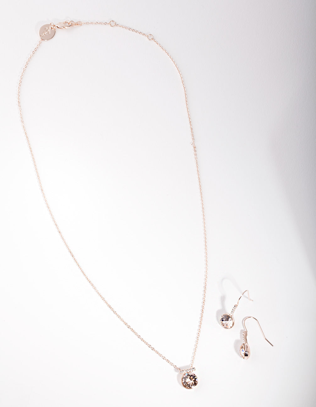 Rose Gold Diamond Simulant Jewellery Set