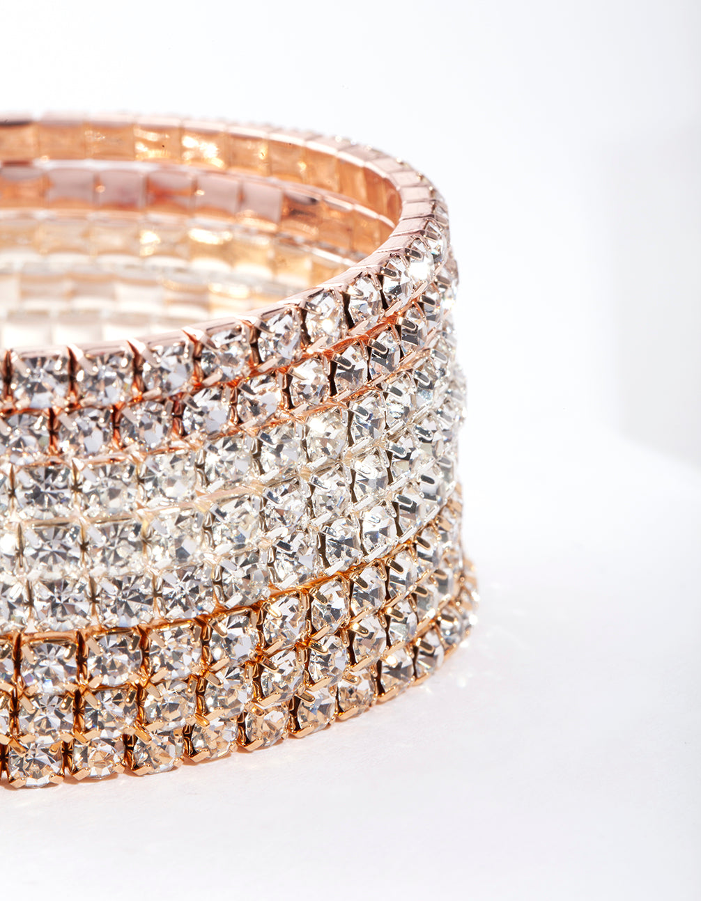 Mixed Metal Diamante Bracelet 8-Pack