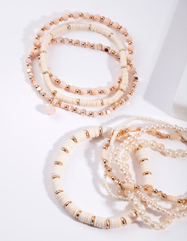 Rose Gold Stretch Bracelet 6-Pack