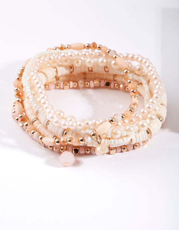 Rose Gold Stretch Bracelet 6-Pack