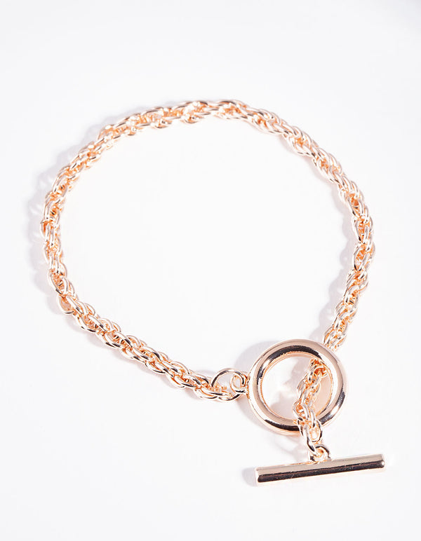 Rose Gold Plated Foxtail Bracelet