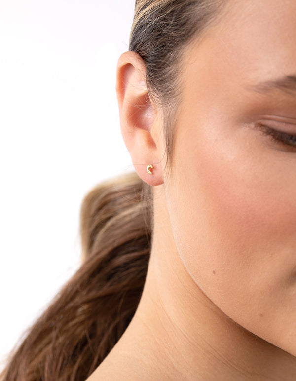 Gold Plated Sterling Silver Celestial Earrings Trio