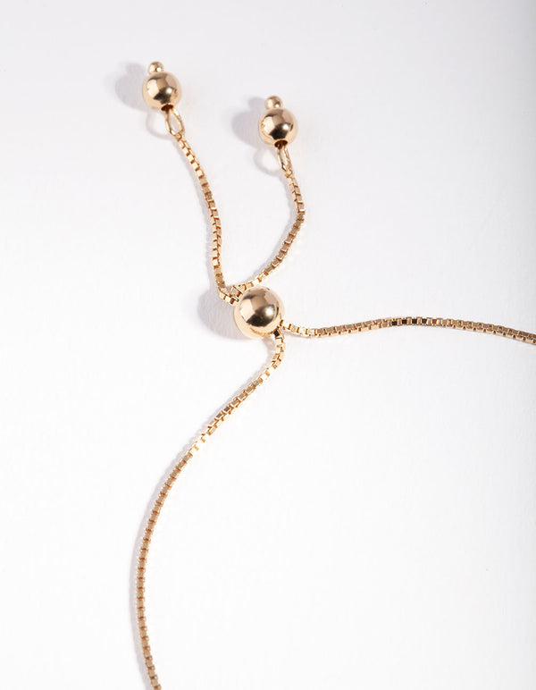 Gold Plated Sterling Silver Cubic Zirconia Cross Toggle Bracelet