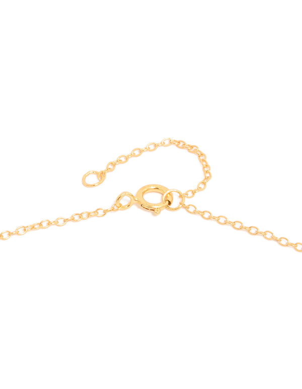 Gold Plated Sterling Silver Evil Eye Disc Necklace