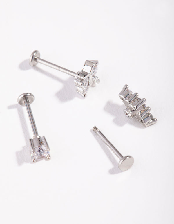 Surgical Steel Fine Butterfly Flat Back Pack