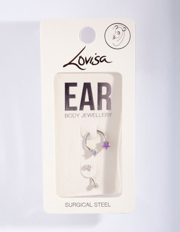 Surgical Steel Star Horseshoe Body Pack