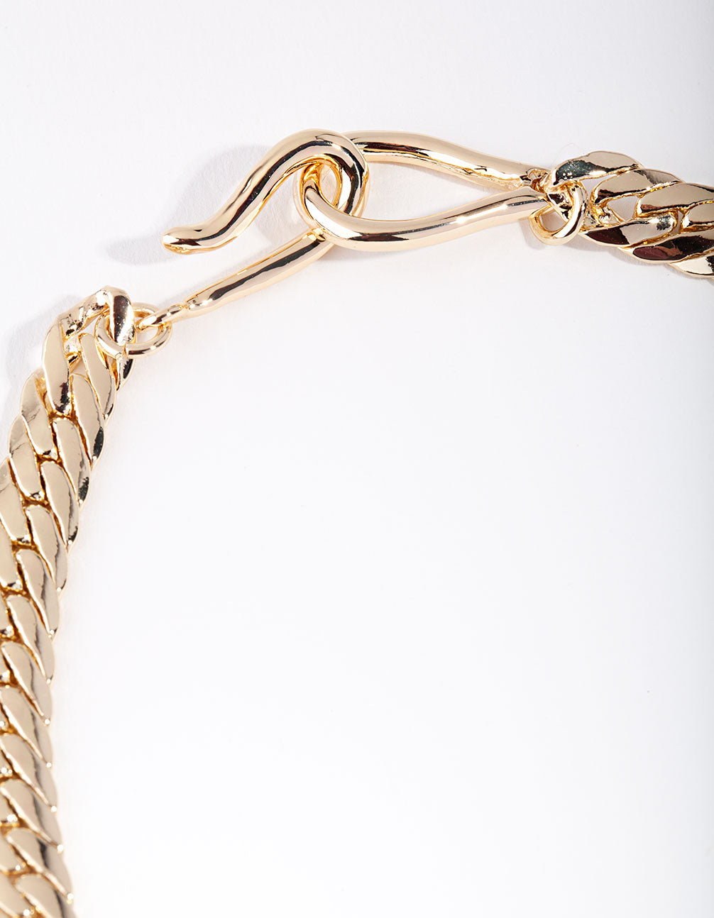 Gold Plated Hook Chain Necklace