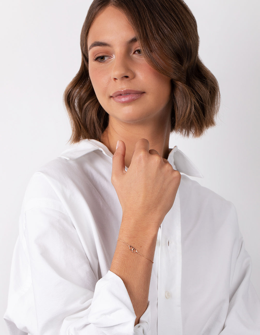Sterling Silver Double Heart Bracelet Pack