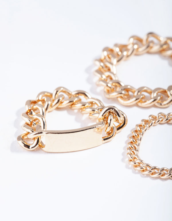Gold Large in Charge Pack Chain Rings